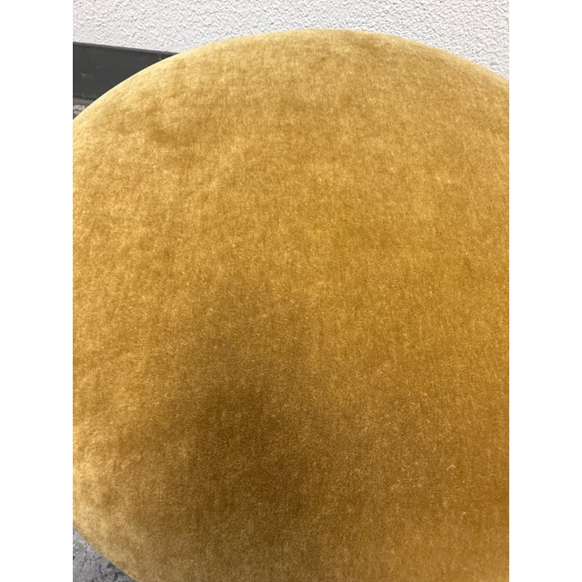Bespoke Mohair Brown Sugar Ottoman For Sale - Image 4 of 12
