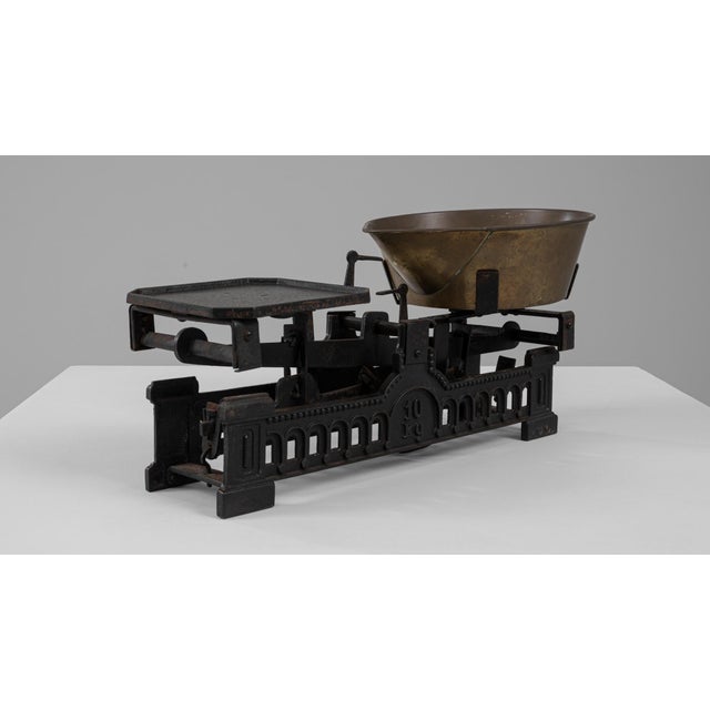 19th Century 19th Century French Iron & Brass Scale For Sale - Image 5 of 18