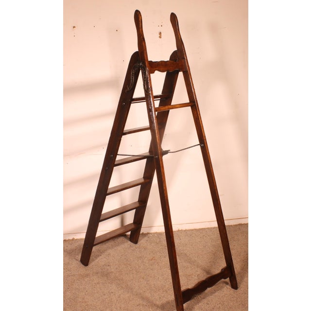 Wood 19th Century Library Ladder, 1890s For Sale - Image 7 of 12