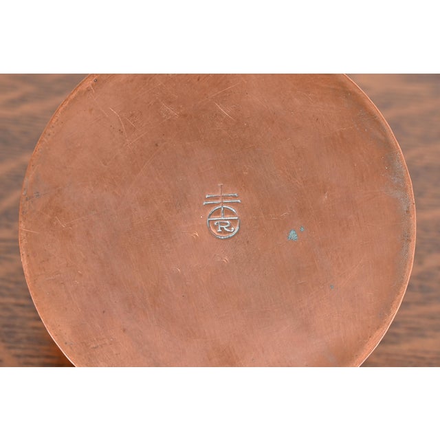 Roycroft Arts & Crafts Hammered Copper Inkwell For Sale - Image 10 of 12