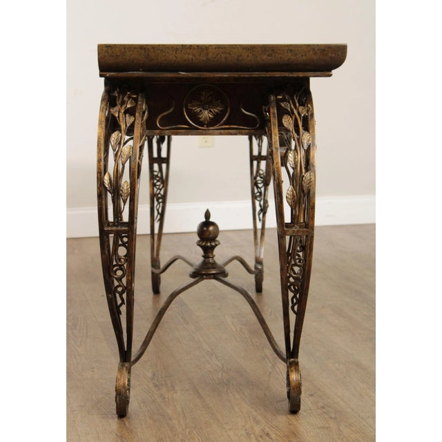 French Louis XV Style Wrought Iron Console Table For Sale - Image 10 of 13