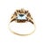 A mid-century 10k gold fashion ring featuring a synthetic blue spinel with a fantasy princess cut. The design includes...