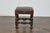 19th Century English Oak Footstool with Leather Seat and Turned Legs For Sale - Image 9 of 9