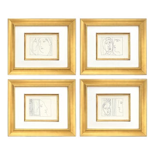 1970s Picasso Set of 4 Framed Prints From Metamorphoses For Sale