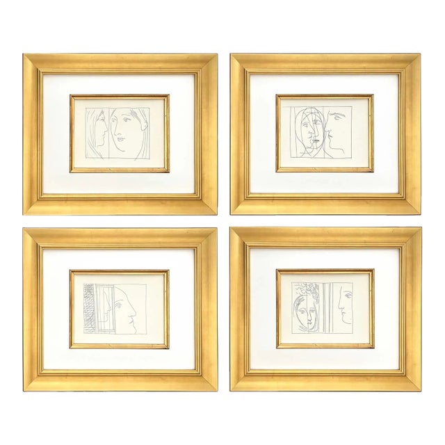 1970s Picasso Set of 4 Framed Prints From Metamorphoses For Sale