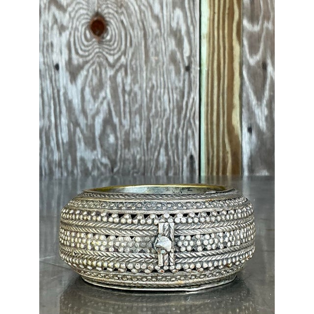 Vintage Boho Tibetan Small Bowl For Sale - Image 4 of 8