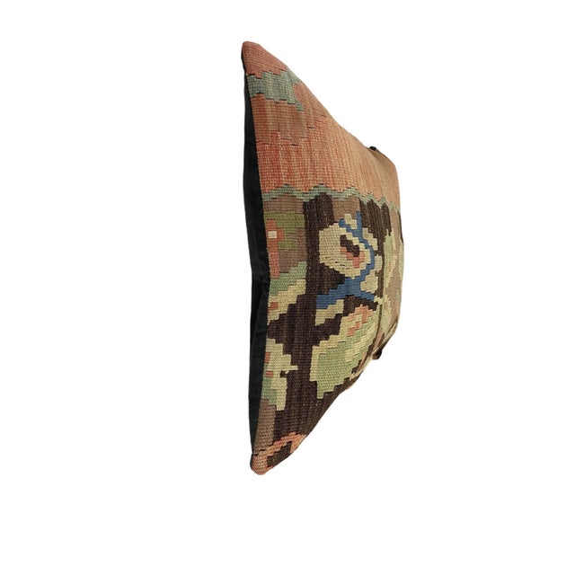 Custom Made Old Turkish Tribal Kilim Pillow Cover 20" by 20" For Sale In New York - Image 6 of 8