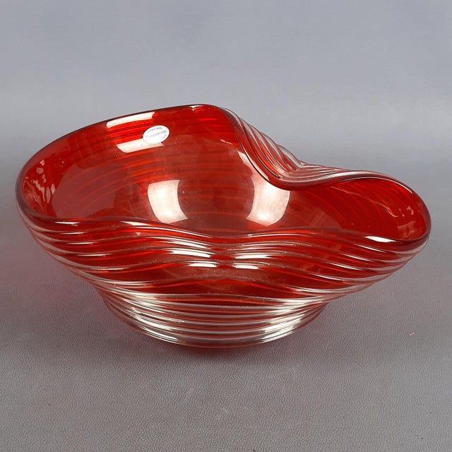 Modern Red Murano Glass Centerpiece from Archimede Seguso, 1960s For Sale - Image 3 of 17