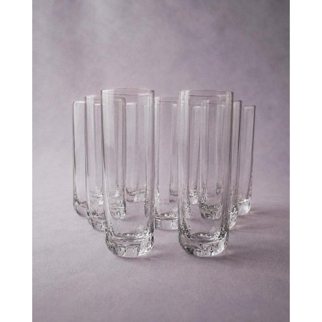 Vintage Octagonal Murano Drinking Glasses, 1980s, Set of 9 For Sale - Image 12 of 12