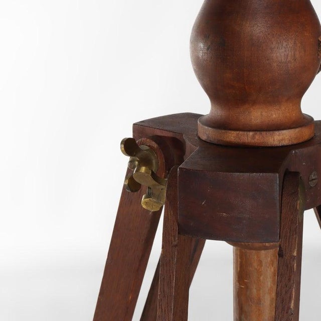 Antique French A. Bardou Brass Telescope With Mahogany Tripod C1880 For Sale - Image 12 of 14
