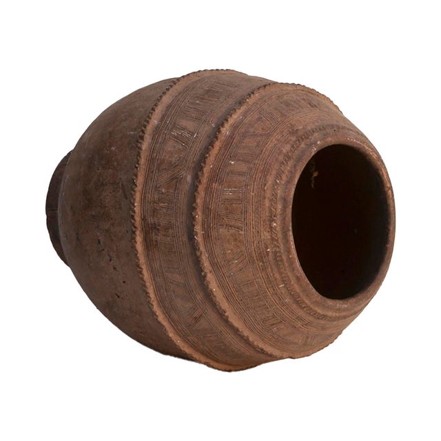 Antique Hand Thrown Nigerian Water Jar, Small For Sale - Image 4 of 6