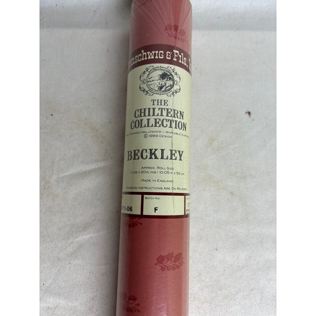 Brunschwig & Fils Brunschwig and Fils Pink Wallpaper For Sale - Image 4 of 10