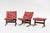 Red Vintage Low-Back Siesta Chairs and Ottoman in Red Leather by Ingmar Relling for Westnofa, Set of 3 For Sale - Image 8 of 8