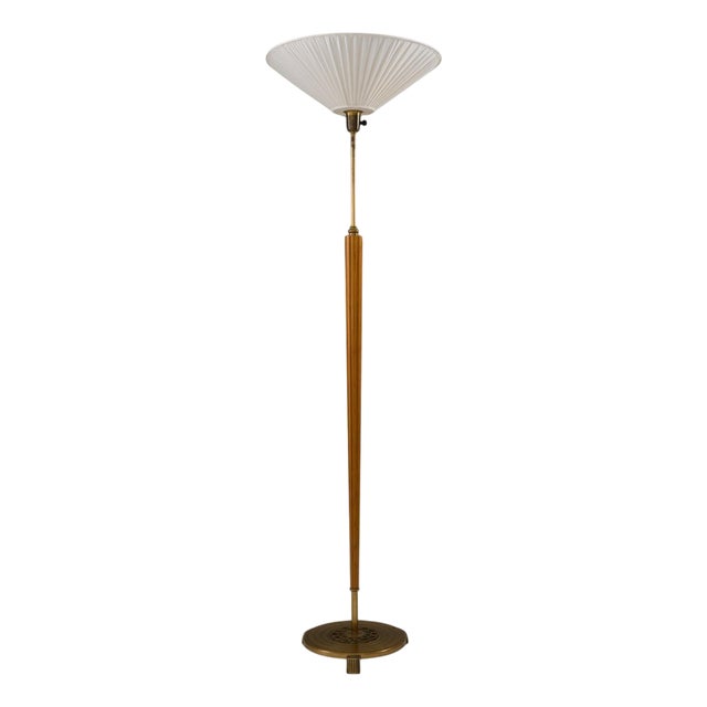 Swedish Modern Uplight Floor Lamp, 1940s For Sale