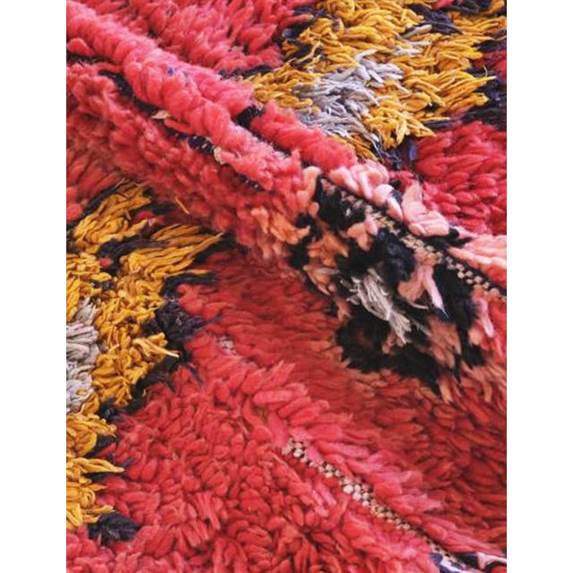 Textile Authentic Tribal Moroccan Rug - 7.3 X 4.4 Ft For Sale - Image 7 of 7