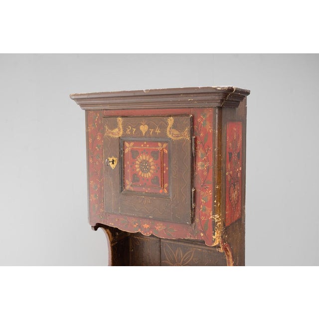 Mid 19th Century Antique Painted Cupboard, 1850 For Sale - Image 5 of 12