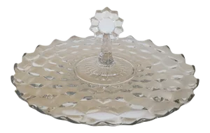 Vintage Cut Glass Serving Tray