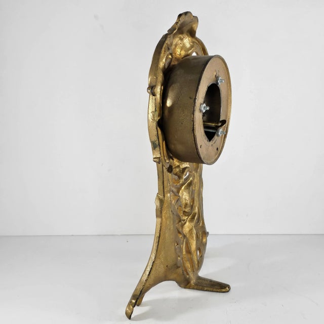 Vintage Metal Cherub Clock Mercedes Germany Patented October 1906 #421 Approximately 10.75" tall. The clock face says...