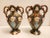 Olive Antique Majolica Art Nouveau Jugendstil Vases- a Pair For Sale - Image 8 of 11