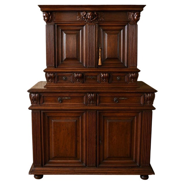 Renaissance Walnut 2-Part Buffet, 17th Century For Sale - Image 9 of 9