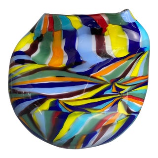 Modern Multicolored Vase in Murano Glass For Sale