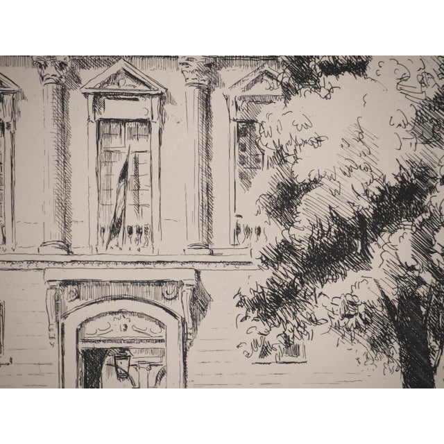 Eugene Corneau, Garden of the National Library, Engraving For Sale - Image 7 of 8