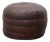 Round Patchwork Leather Pouf, Switzerland, 1970s For Sale
