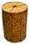 Tall tortoise rattan storage bin or laundry basket. Woven rattan sides. Great tall piece originally from Hong Kong.