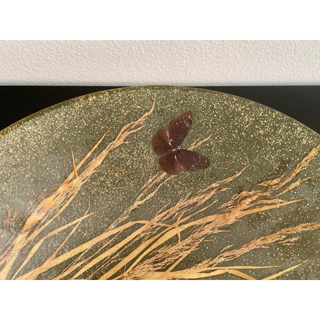 Vintage Oversized Resin Butterfly Wheat Serving or Fruit Bowl For Sale - Image 9 of 11