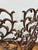 Stunning vintage three-panel cast iron fireplace screen featuring intricate scroll, leaf, and floral motifs. Provides both...