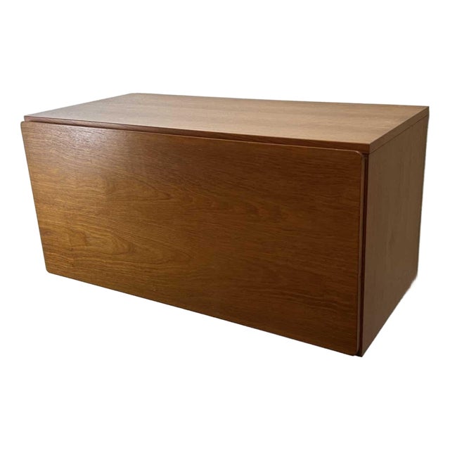 Mid-Century Wall-Mounted Illuminated Drop-Front Desk Cabinet by Beaver & Tapley For Sale