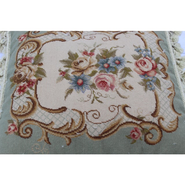 French Traditional Wool Pedi Point Down Pillow With Loop Fringe and Cotton Tassels For Sale - Image 12 of 13