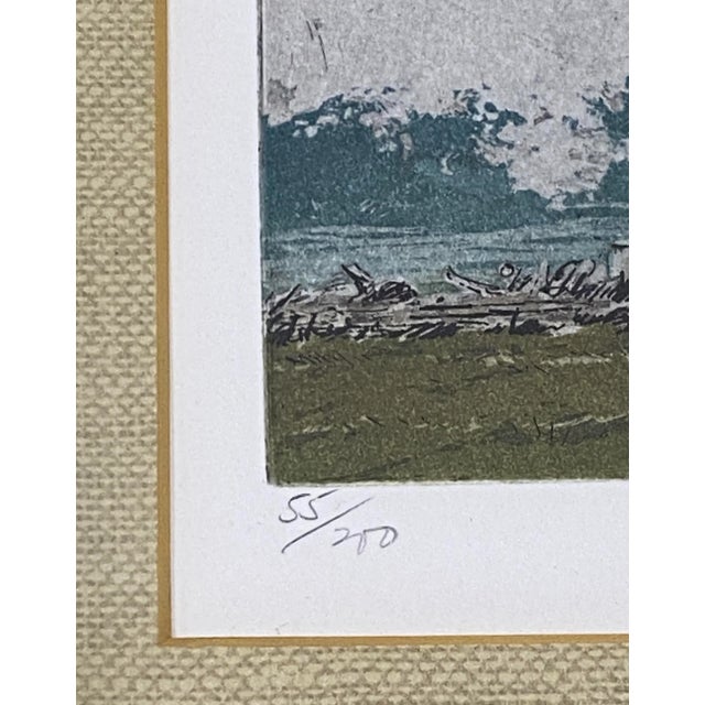 John Collette "Drilling" Original Drypoint Etching W/ Aquatint C.1980 For Sale - Image 4 of 13