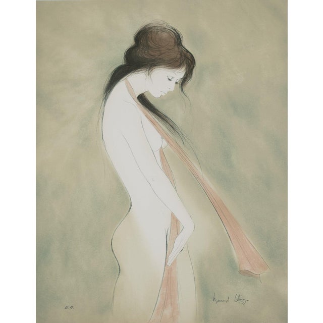 Bernard Charoy, Isabelle au foulard, Nude, Lithograph For Sale