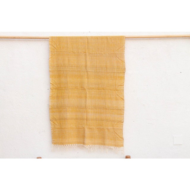 Organic Peace Silk Throw, Golden Field For Sale - Image 4 of 4
