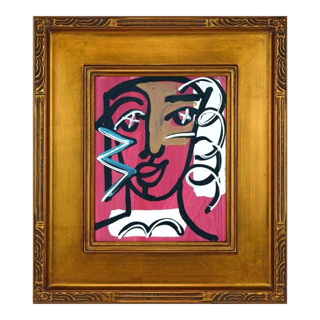 Contemporary Cubist Portrait Painting For Sale