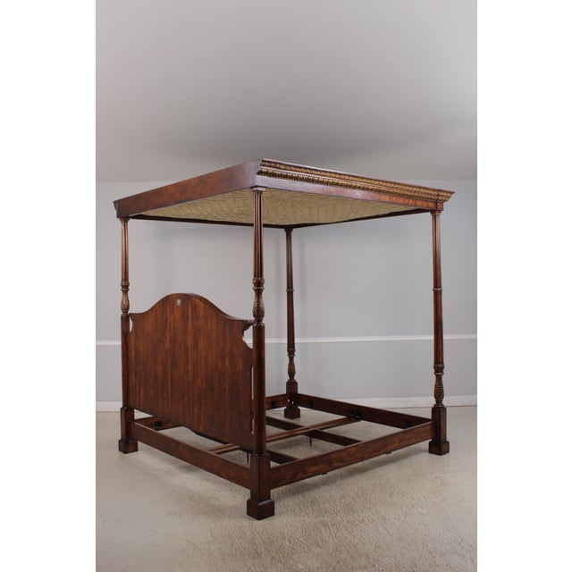 Theodore Alexander Althorp Collection Mahogany King Size Canopy Bed For Sale In Philadelphia - Image 6 of 18