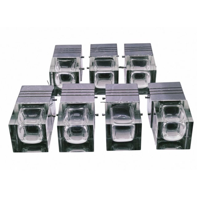 1970s Cubic Table Lamps by Gaetano Sciolari for Sciolari, Italy, 1970s, Set of 7 For Sale - Image 5 of 7