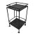 2020s Black Iron Square Caster Bar Cart For Sale - Image 5 of 9