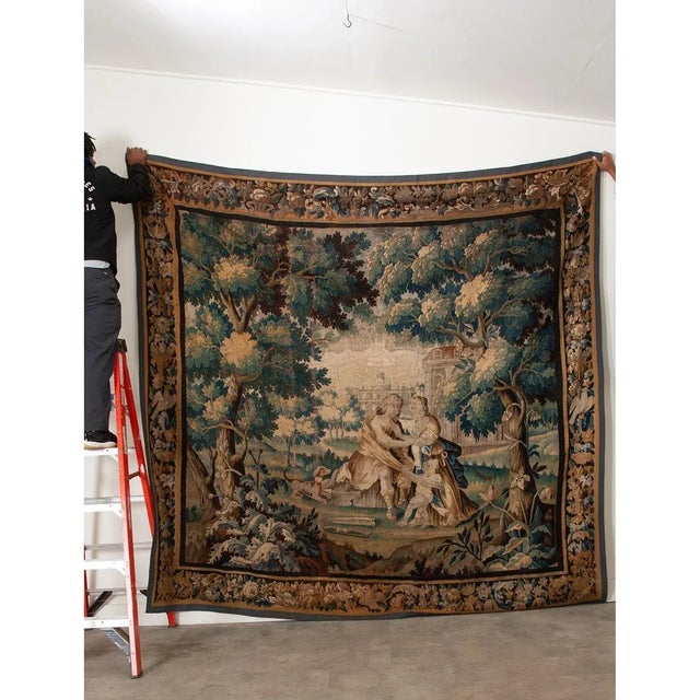 Textile French 16th Century Aubusson Tapestry For Sale - Image 7 of 12