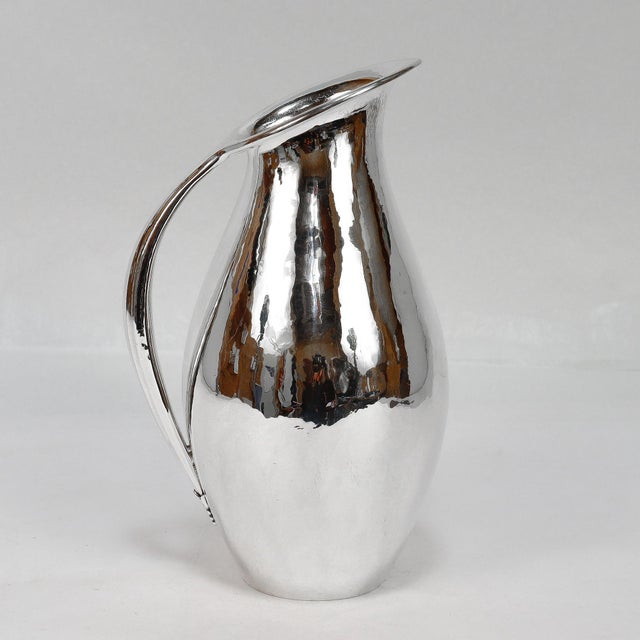 Vintage Georg Jensen Modernist Sterling Silver Pitcher No. 432a by Johan Rohde For Sale In Philadelphia - Image 6 of 15