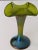Loetz Antique Pallme-Konig Art Nouveau Green Iridescent Art Glass Vase For Sale - Image 4 of 9
