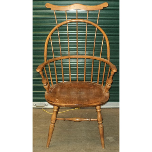 Antique Vintage Windsor Chair. Overall average condition See pics. Pretty sturdy. Slight movement Has age wear ect..
