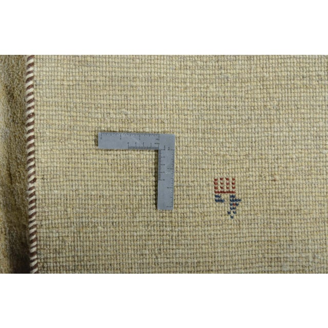 Hand-Knotted Gabbeh Loribaft Rug in Wool For Sale - Image 10 of 11