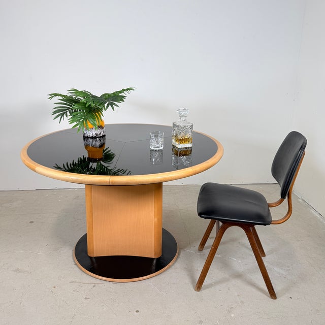 Japandi Postmodern DC06B Dining Table in Piano Black and Beech from Skovby, 1980s For Sale - Image 17 of 17
