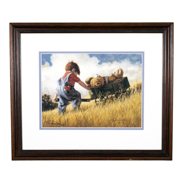 Jim Daly the Long Haul Signed Contemporary Realism Lithograph 14/950 Framed 1998 For Sale