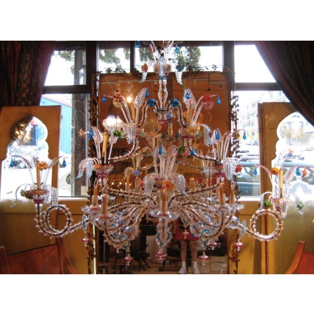 Venetian Palazzo Rezzonico Glass Chandelier For Sale - Image 4 of 4