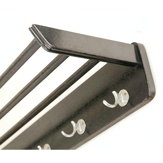 Black Vintage Coat Rack and Mirror, 1960s, Set of 2 For Sale - Image 8 of 9