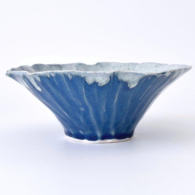 Contemporary Handcrafted "Icy Blue" Nesting Pinch Bowls by