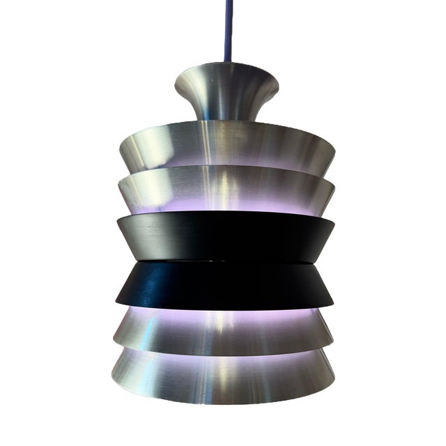 Silver, Black and Purple Trava Pendant Lamp by Carl Thore for Granhaga For Sale